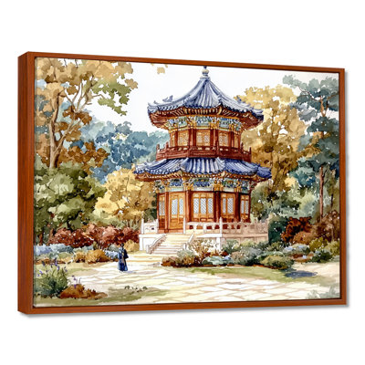 Salon japonais des temples majestueux I du Japon, art mural asiatique