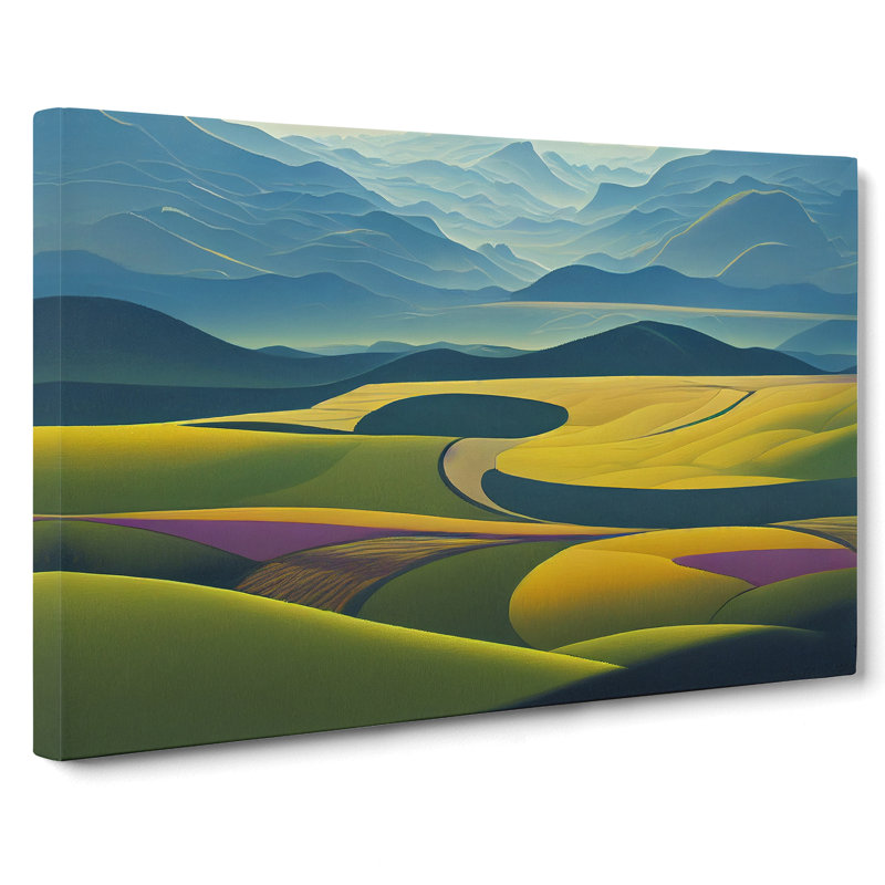 Staggering Spring Meadow Landscape - Wrapped Canvas, 50cm H x 76cm W x 3cm D
