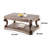 Olane Coffee Table, Weathered Oak Brown Wood, Rustic Farmhouse 52 Inch
