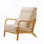 Chaise d'appoint moderne à haut dossier Mid-Century, fauteuil rembourré en bois massif avec coussin supplémentaire, chaise longue rétro pour le salon, le bureau et les petits espaces-1039071982