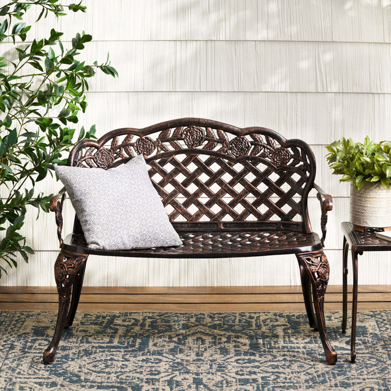 Banc en aluminium pour entrée, patio ou jardin