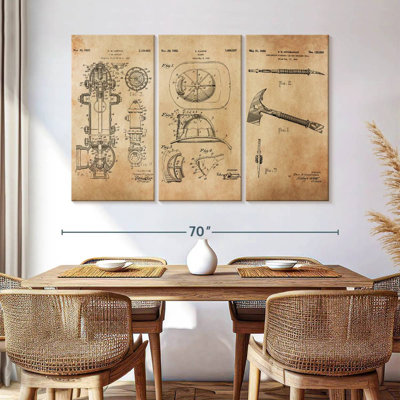 Ensemble de 3 pièces brevetées sur toile