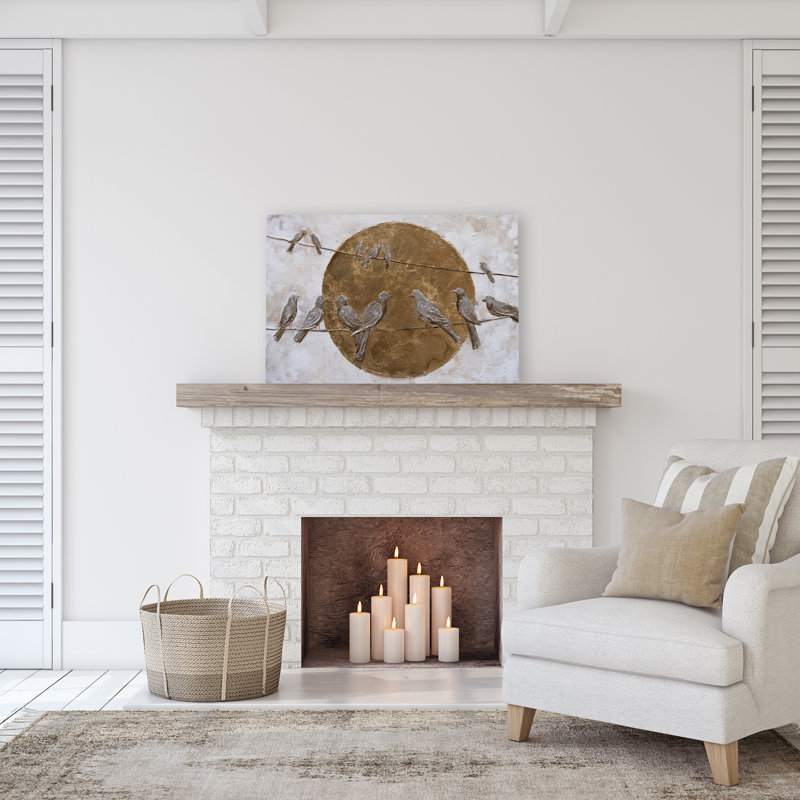 Oiseaux - peinture sur toile tendue