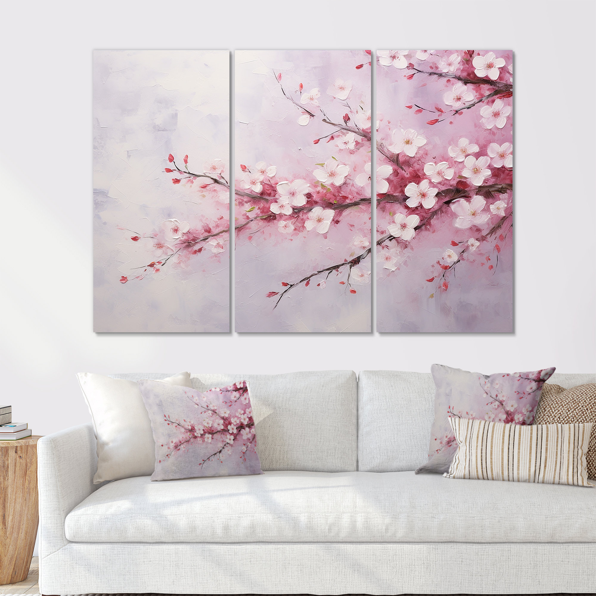 Lark Manor™ Minimalism Pink Cherry Bliss Tree I - Cherry Blossom Wall ...