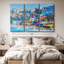 «Vibrant Seaside Town» sur toile-1544530193