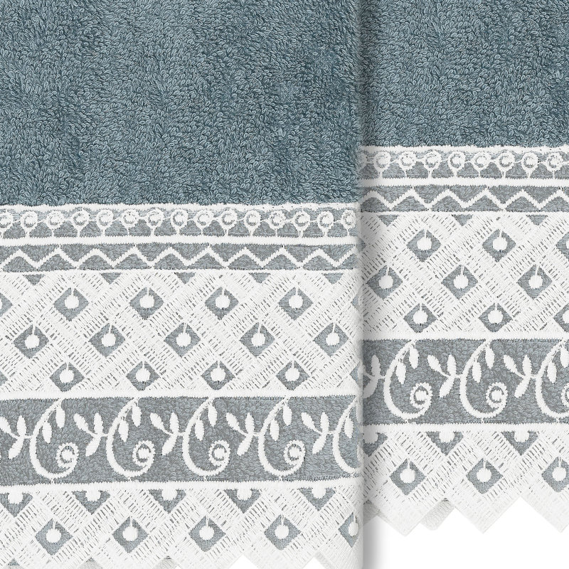 Débarbouillette en coton Aiden, Bleu sarcelle