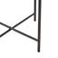 Table d'appoint Cole and Grey Marble avec support en métal noir