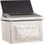 Repose-pieds large avec rangement Miel 15-536776956