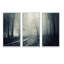 «Spooky Dark Forest With Fog», ensemble d'art mural sur toile encadré paysage-1903665125-1903665124