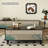 47.24" Black Solid Wood Rectangular Coffee Table