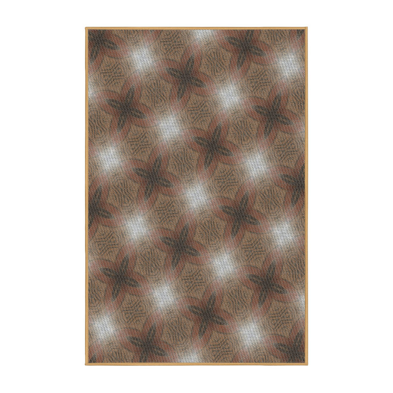 Tapis de zone brun à motif, Rectangle 3 pi x 5 pi