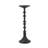 Set of 2 Decorative Black Iron Candle Holder with Spindle Design