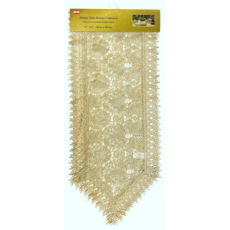 Chemin de table Novelty, 72 po x 16 po, Or