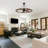 52" Rustic Farmhouse Wagon Wheel Chandelier Fan 8-Light Dimmable Ceiling Fan With Remote Control, Quiet 6 Speeds Reversible DC Motor, Timer