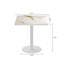 Table carrée bistro moderne avec plateau tulipe et plateau en faux marbre, facile à assembler, structure en métal robuste-146004148-146004151