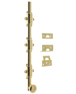 Solid Brass Heavy Duty Surface Bolt with Round Knob