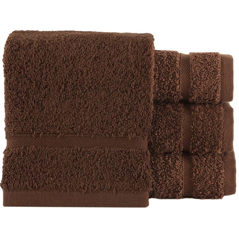 Ensemble de débarbouillettes en coton turc brun, débarbouillettes et débarbouillettes absorbantes