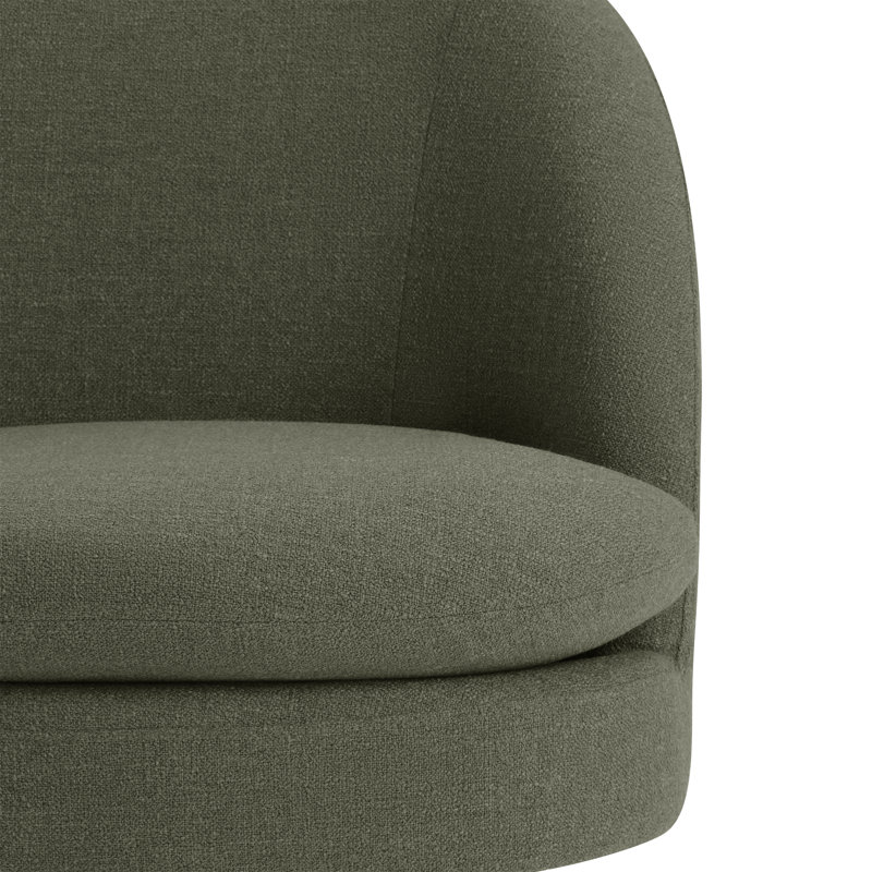 Chaise d'appoint rembourrée Catana, Tweed chanvre Nathan