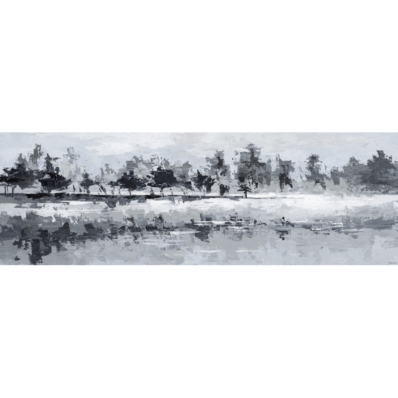 Reproduction d’art sur toile tendue, "dark lake ii" par parvez taj, H 15 po x l 15 po x P 1,5 po