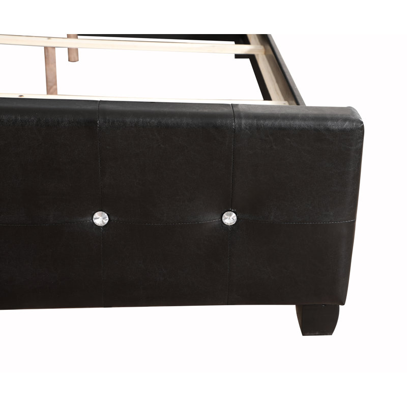 Diamond King Bed, Black, Black, King