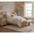 2 Piece Bedroom Set, Queen Bed Frame & Upholstered End of Bed Bench, Oak