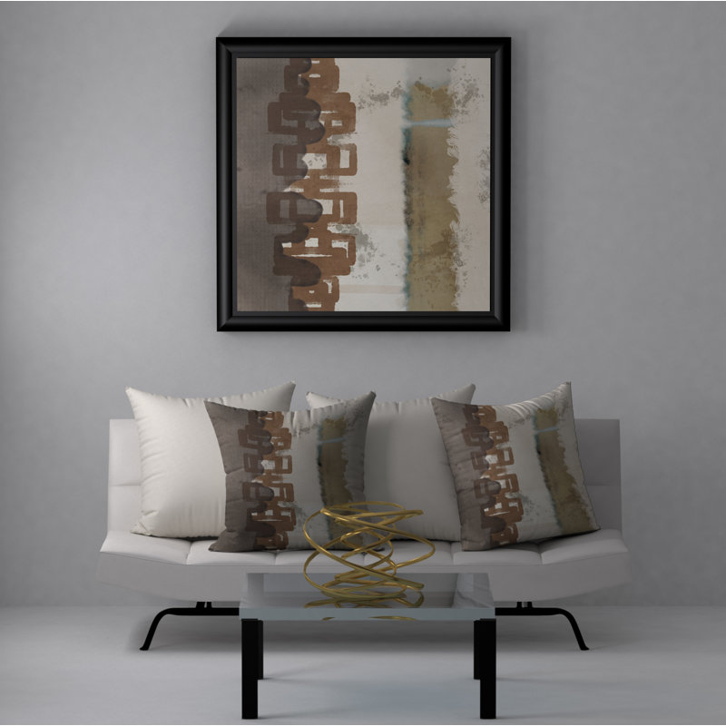 Abstract Throw Pillow, 24" H x 24" W