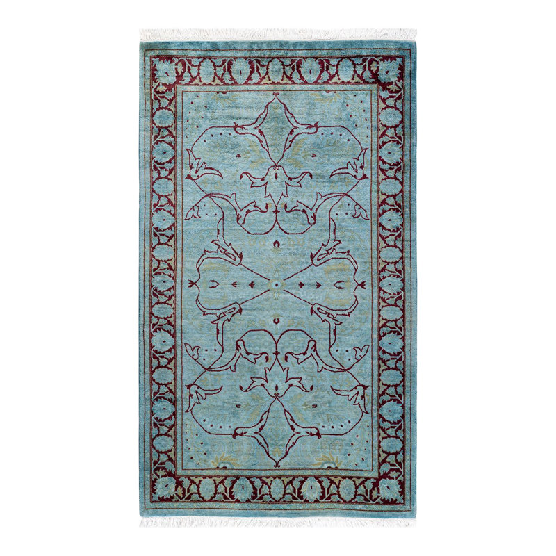 Holsworth One-of-a-Kind 3' 2" X 5' 4" New Age Wool Area Rug Blue