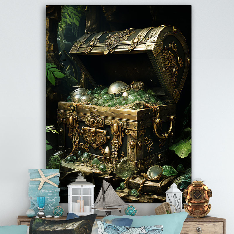«Sea Robber Hidden Treasures Chest» sur impression sur toile, Toile tendue, H 32 po x l 24 po x P 1 po