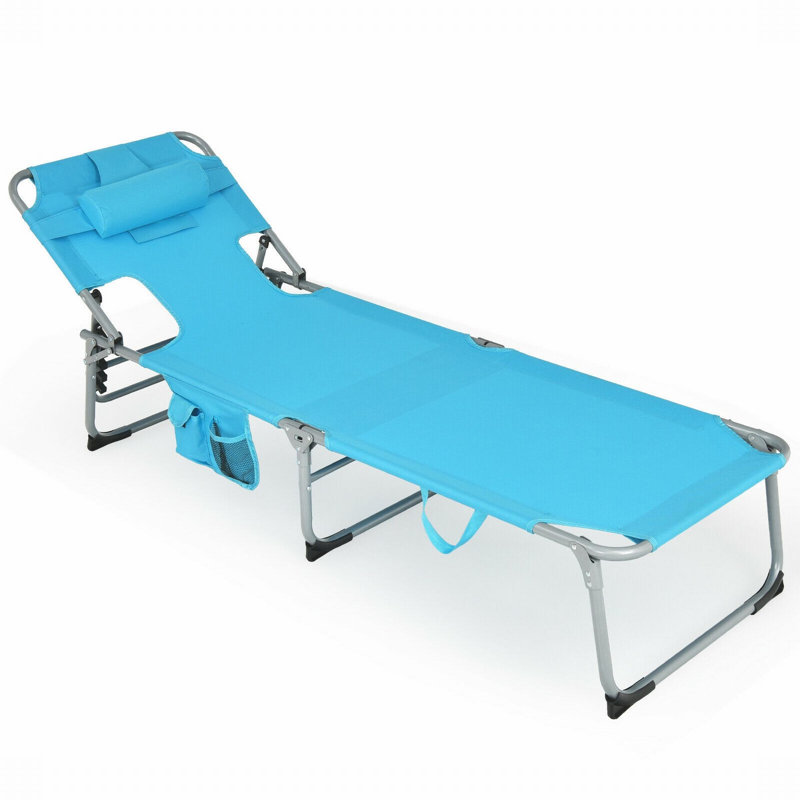 Jayeden Outdoor Chaise Lounge, Turquoise