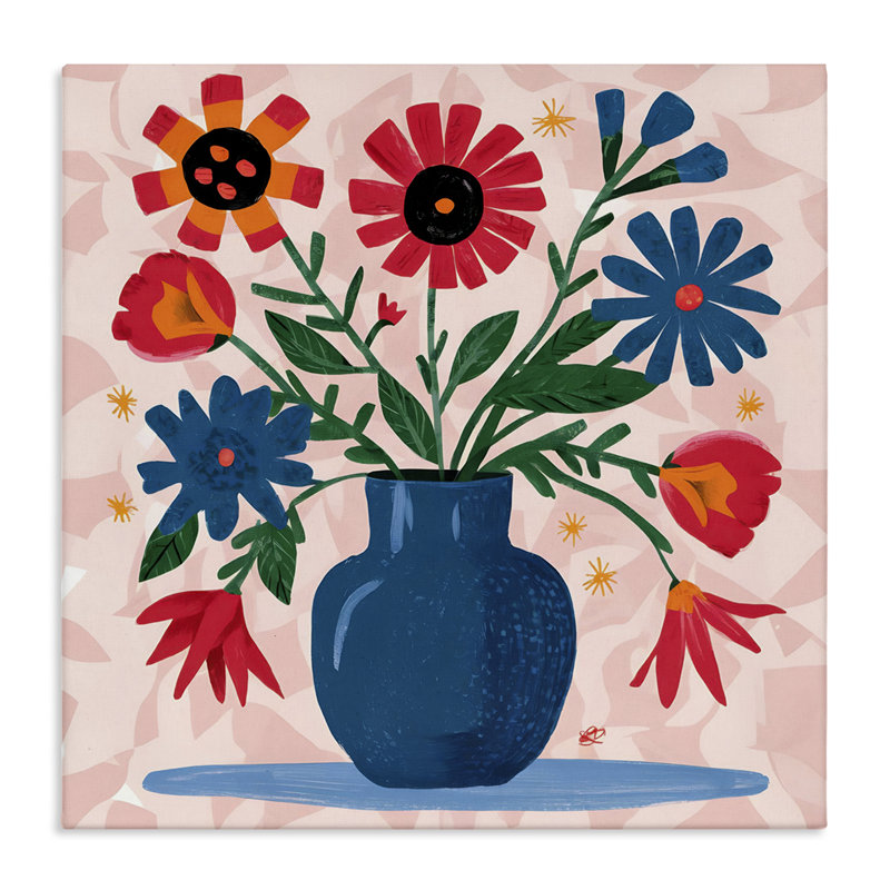  «Vibrant Mixed Flowers», art mural par LSR Design Studio, H 36 po x l 36 po