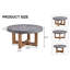 Table basse ronde en bois aggloméré Modern Texture - diamètre 31,4 po.