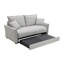 Canapé-lit gris en chenille avec rangement intérieur robuste et coussins modulaires Grace pratique