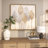 Canvas Leaf Living Room Framed Wall Art with Silver Accents and Gold Frame-1120299858