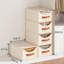 Tiroirs de rangement empilables en tissu de 25 cm (9,8 pouces), ensemble de 4 bacs de rangement coulissants pour placard