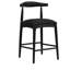 Tabouret de comptoir en tissu noir (ensemble de 2)-2106176809-2106176727