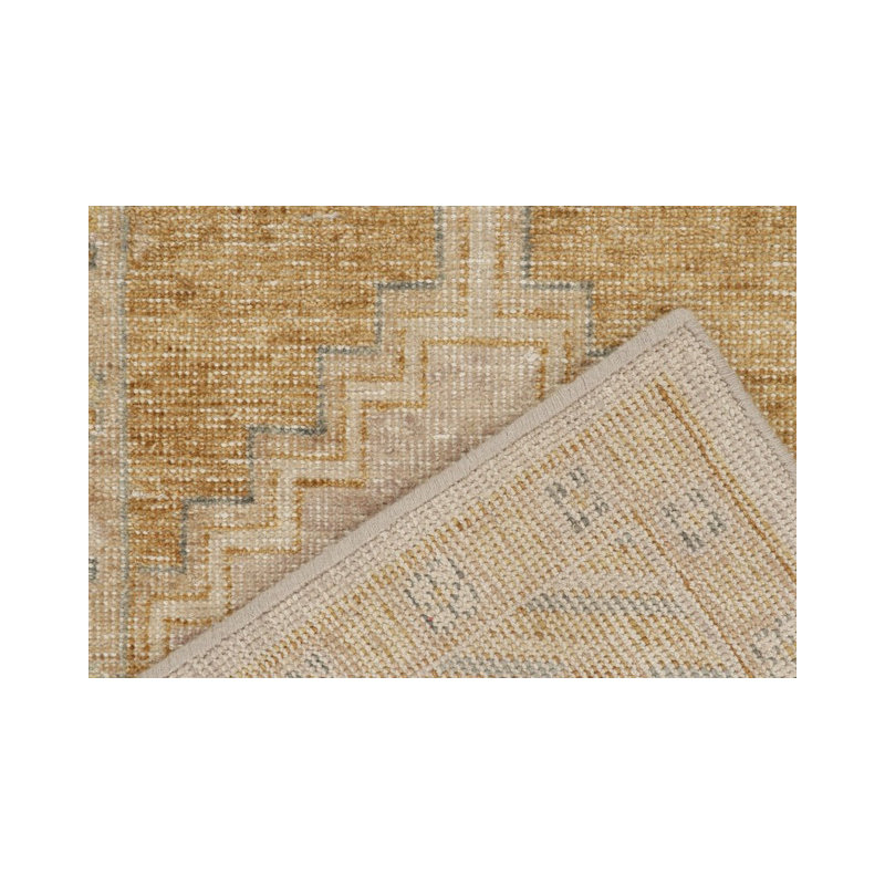 Distressed Homage Hand Knotted Wool Geometric Area Rug, Rectangle 13' x 18'