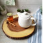 Plateau tournant en acacia