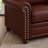 Lounge Armchair – PU Leather Accent Chair With Nailhead Trim & Solid Wood Legs (Burgundy)-346224218