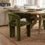 Ensemble de table de salle à manger extensible en placage de bois de 78" à 96" avec 6 fauteuils en chenille-869530236