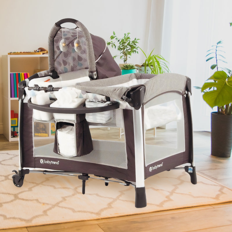 Phoenix Bassinet with Mattress, Drip Drop Blue