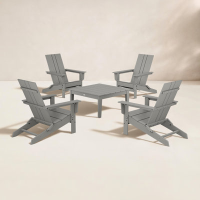 POLYWOOD® x 4-Person Patio Seating Group with Low-Profile Table