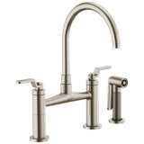Litze® Bridge Faucet with Arc Spout and Side Sprayer