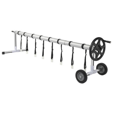 Serre Bobine de piscine solaire en aluminium pour piscine creusée noire (5 sections)