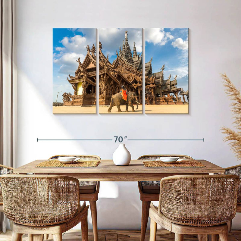 Nicci Sanctuary of Truth Ride Elephant, H 36 po x l 57 po