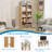8-Compartment Double-Row Bookcases, Open Back Wooden Storage Bookcase, Thickened Sturdy Display Rack for Living Room Bedroom Home Office, Easy to Assemble-1203366677