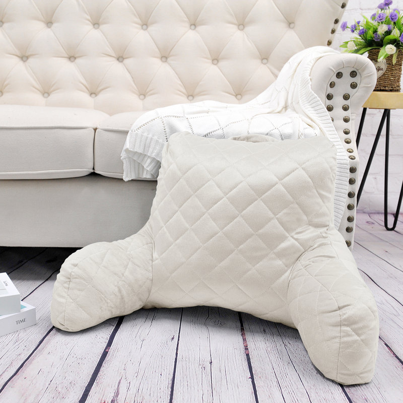 Velvet Throw Pillow Cover & Insert, Light Gray