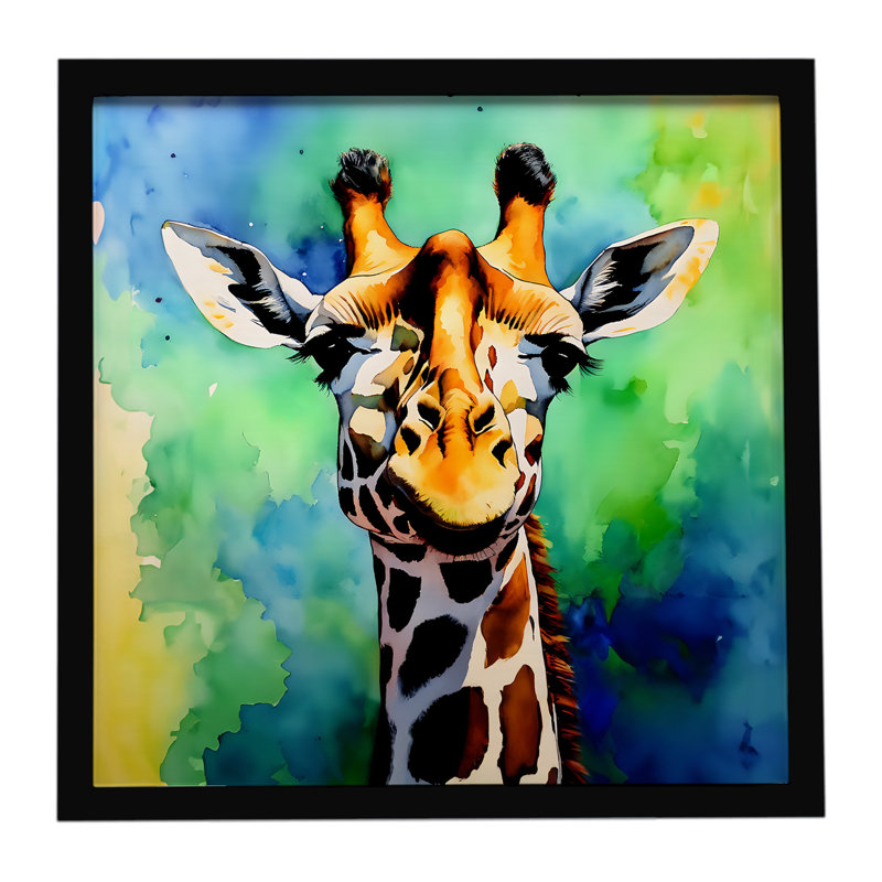 Giraffe Framed Metal Print