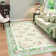 Kaldi Boho Washable Area Rug Non-Slip Ultra-Thin Mat for Room Non-Shedding Floral Carpet