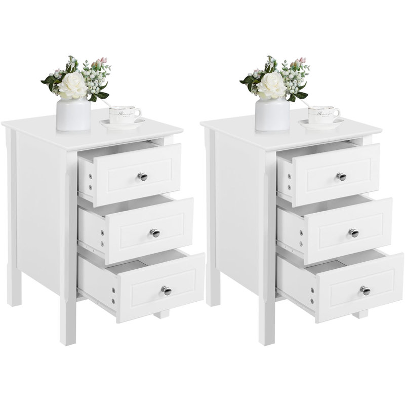 Dujka Bedside Table, White