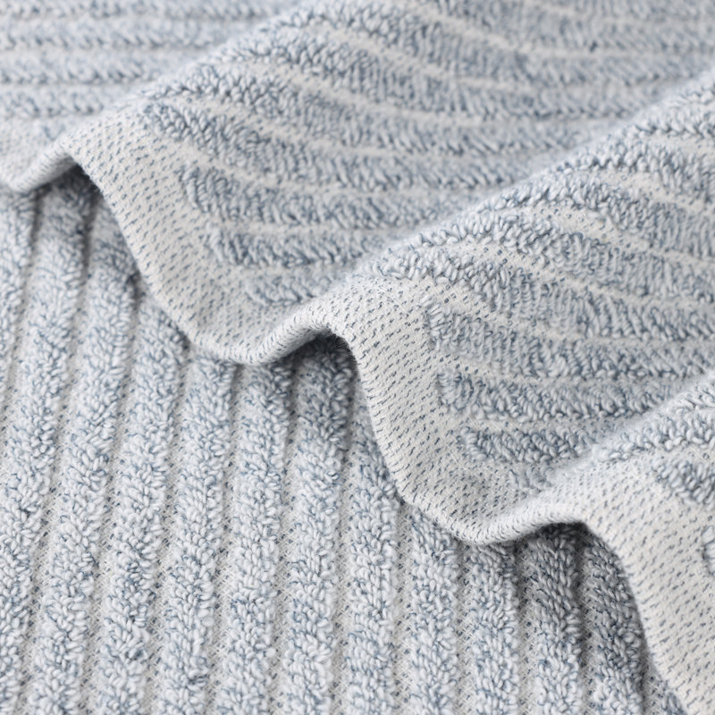 Denim Blue Cotton Blend 6 Piece Hand Towels Set